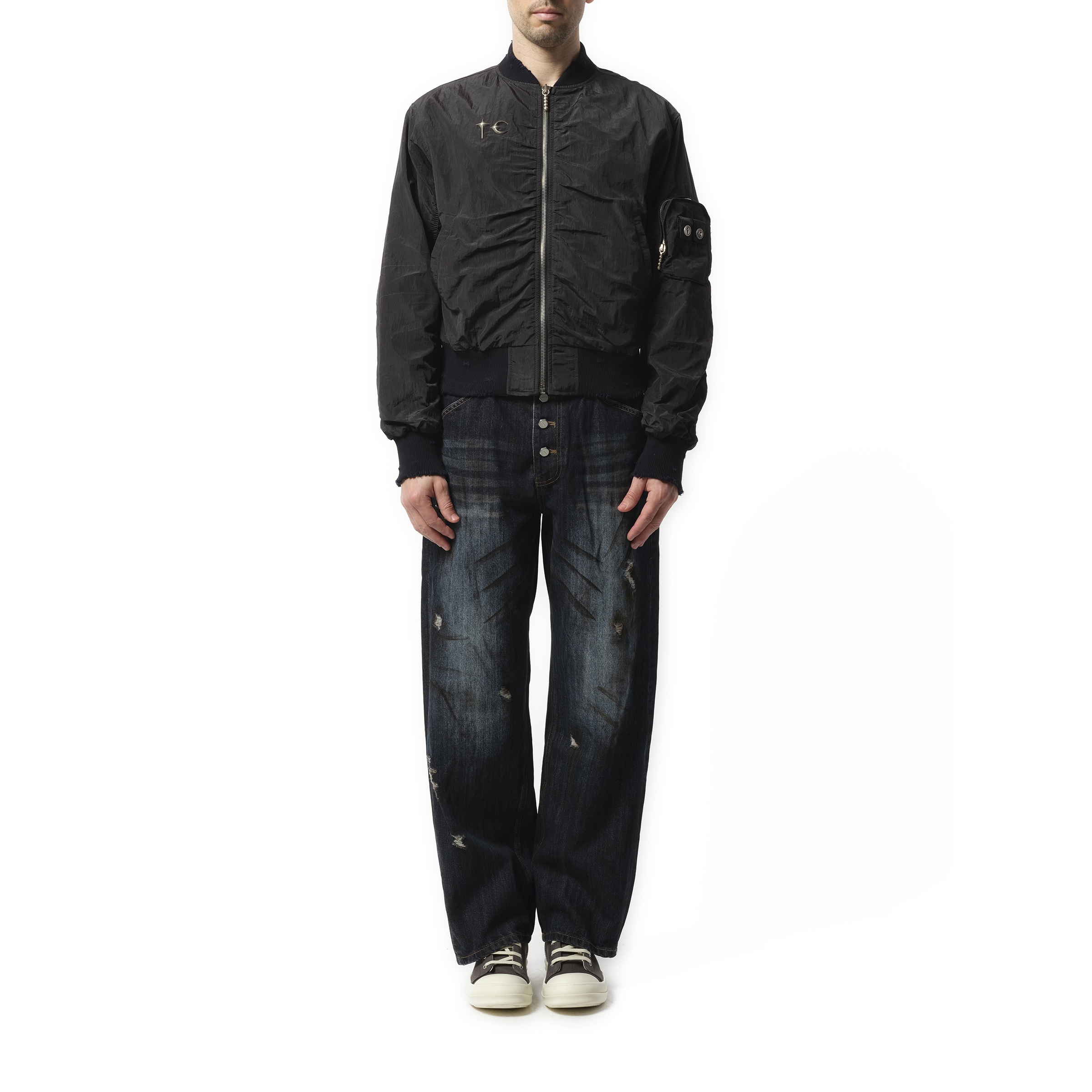Scarred Tango Charlie Bomber in Black - 4