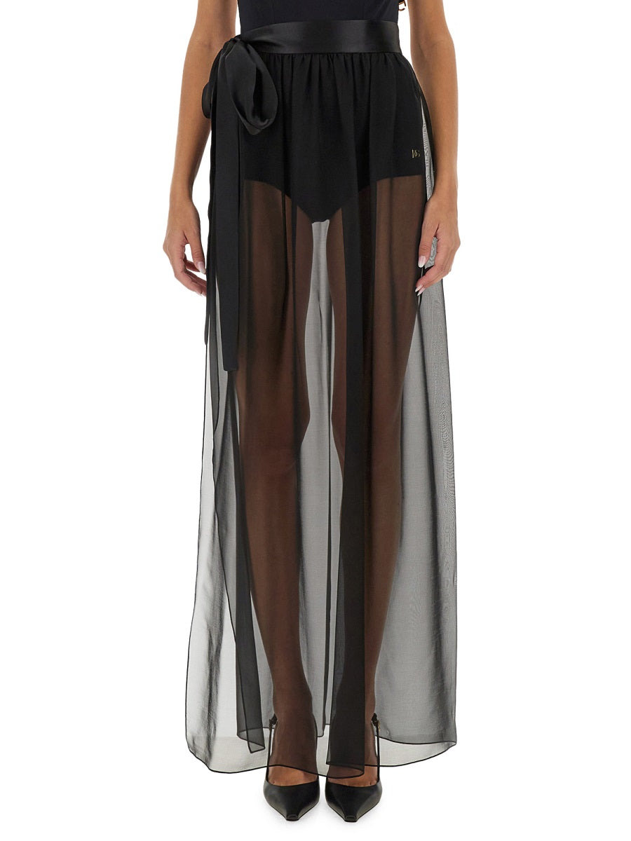 Dolce & Gabbana Women Silk Chiffon Long Skirt - 1