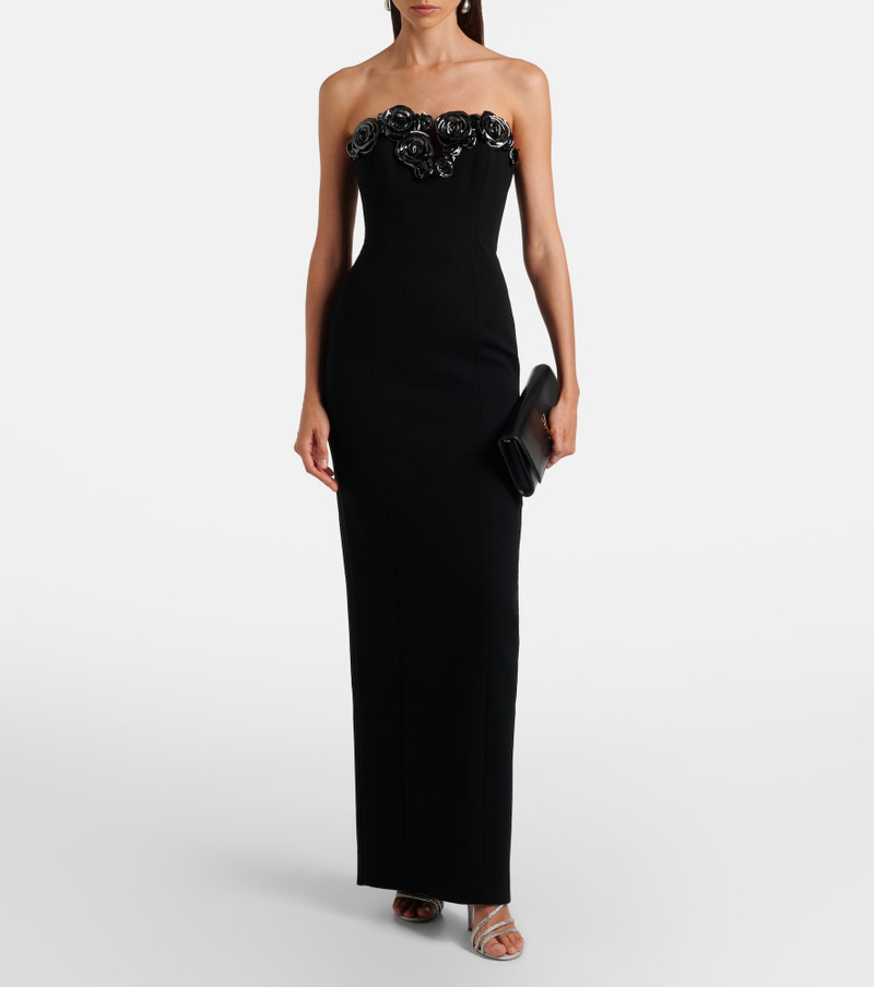 RACHEL GILBERT Mirage floral-appliqué gown outlook