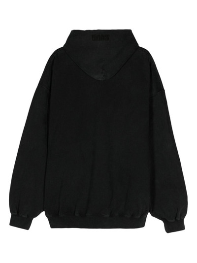 VETEMENTS Xes-print cotton hoodie outlook