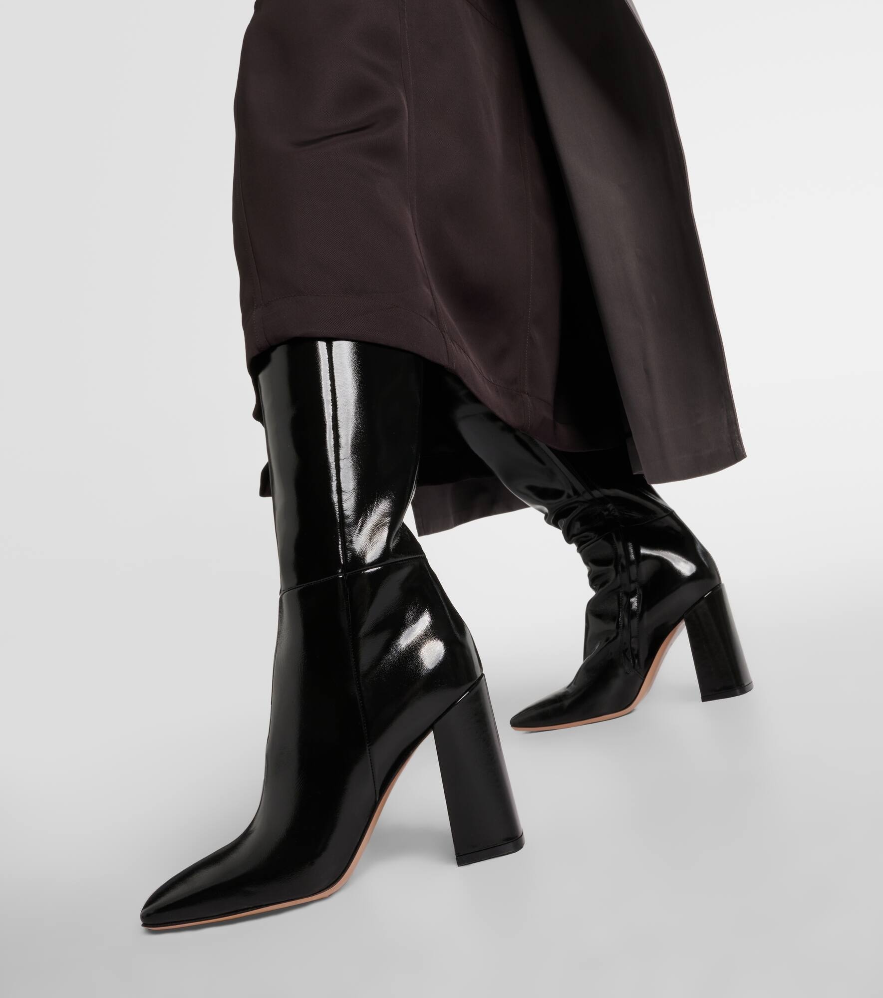 95 patent leather knee-high boots - 7