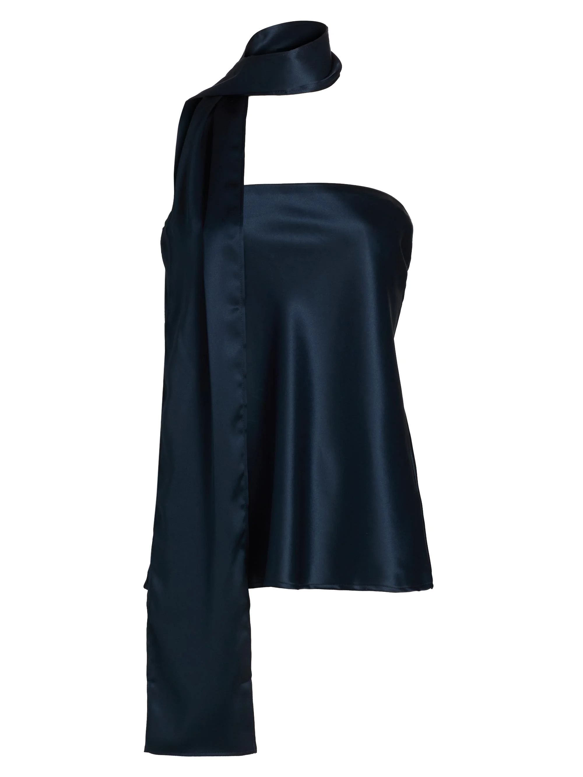 Women's Sienna Satin Strapless Top - Midnight - 1
