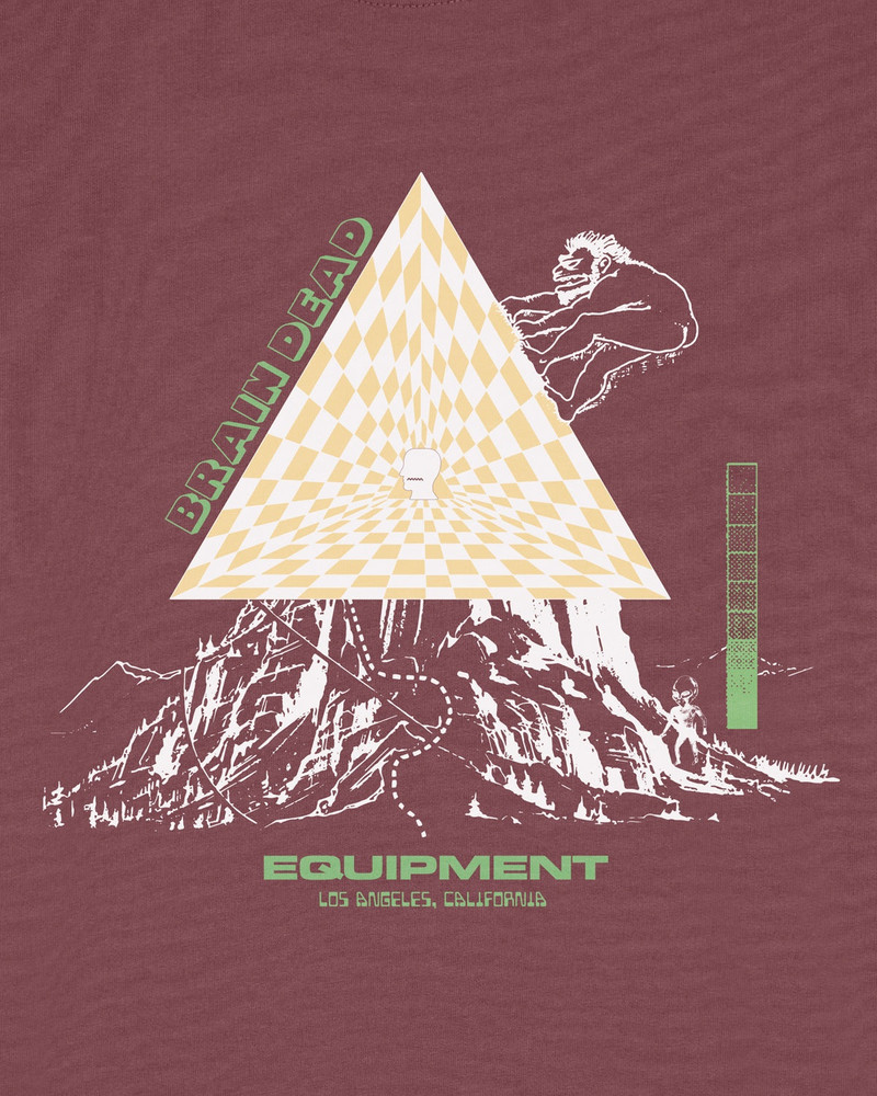 BRAIN DEAD Brain Dead Equipment 4D Elevation T-shirt - Wild Ginger outlook