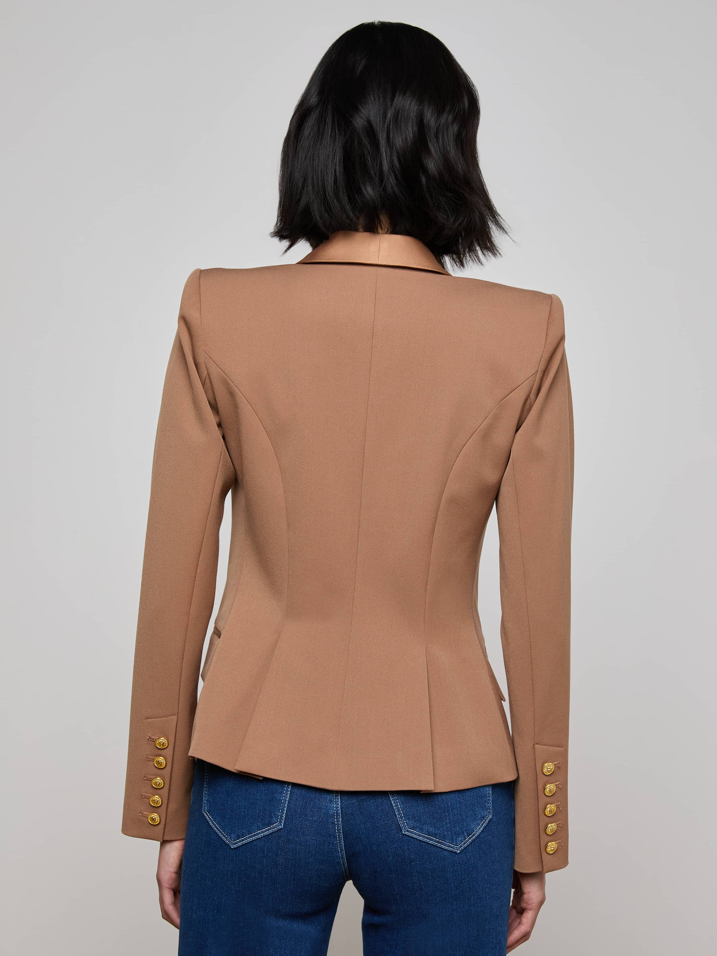 Imogen Satin Lapel Blazer - 5