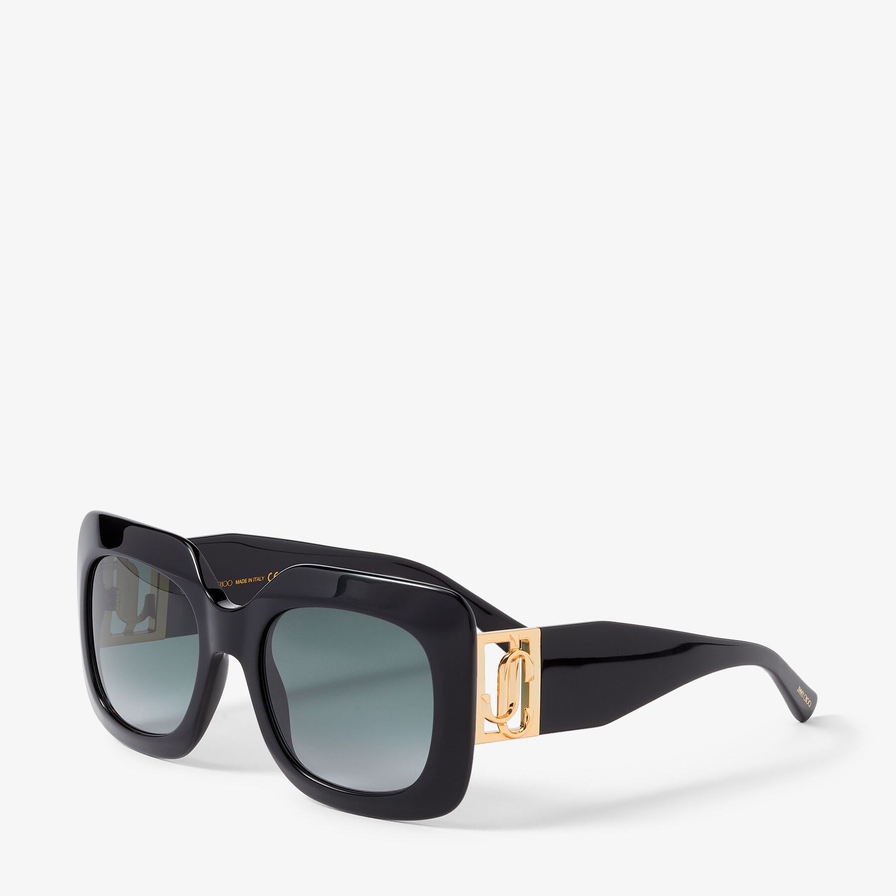 Gaya
Black and Gold Square Frame Sunglasses with JC Emblem 3