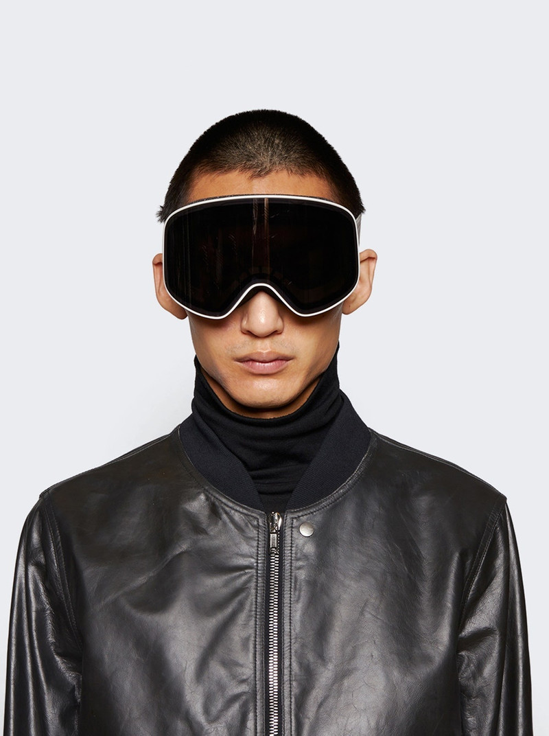 FENDI Ski Mask With Logo Mirrored Lenses Grey And Smoke outlook