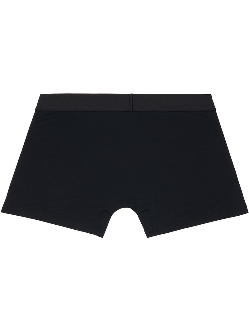 VERSACE Two-Pack Black Cotton-Jersey Long Boxer Briefs outlook