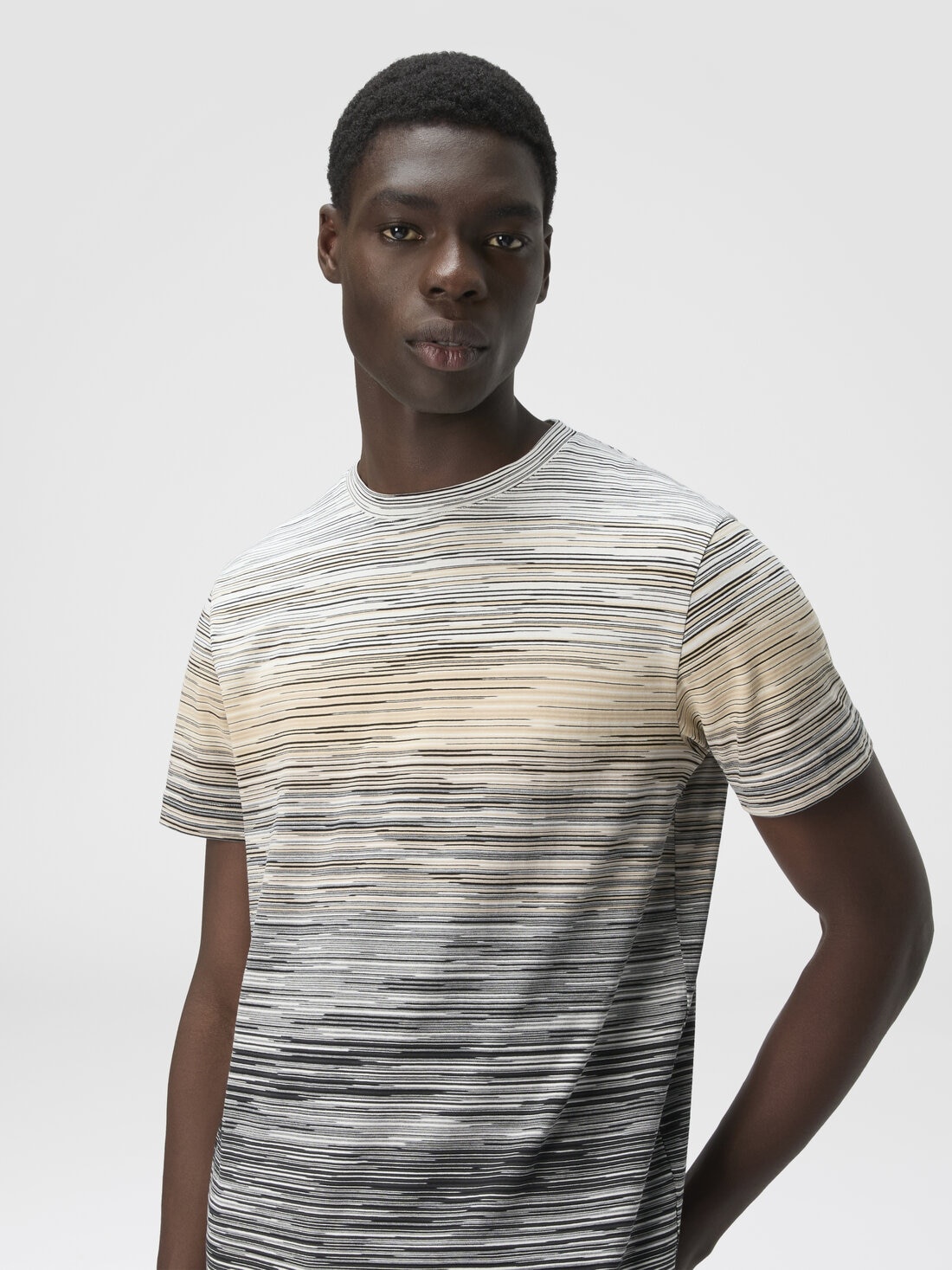 T-Shirt with Faded Flame Pattern - 4