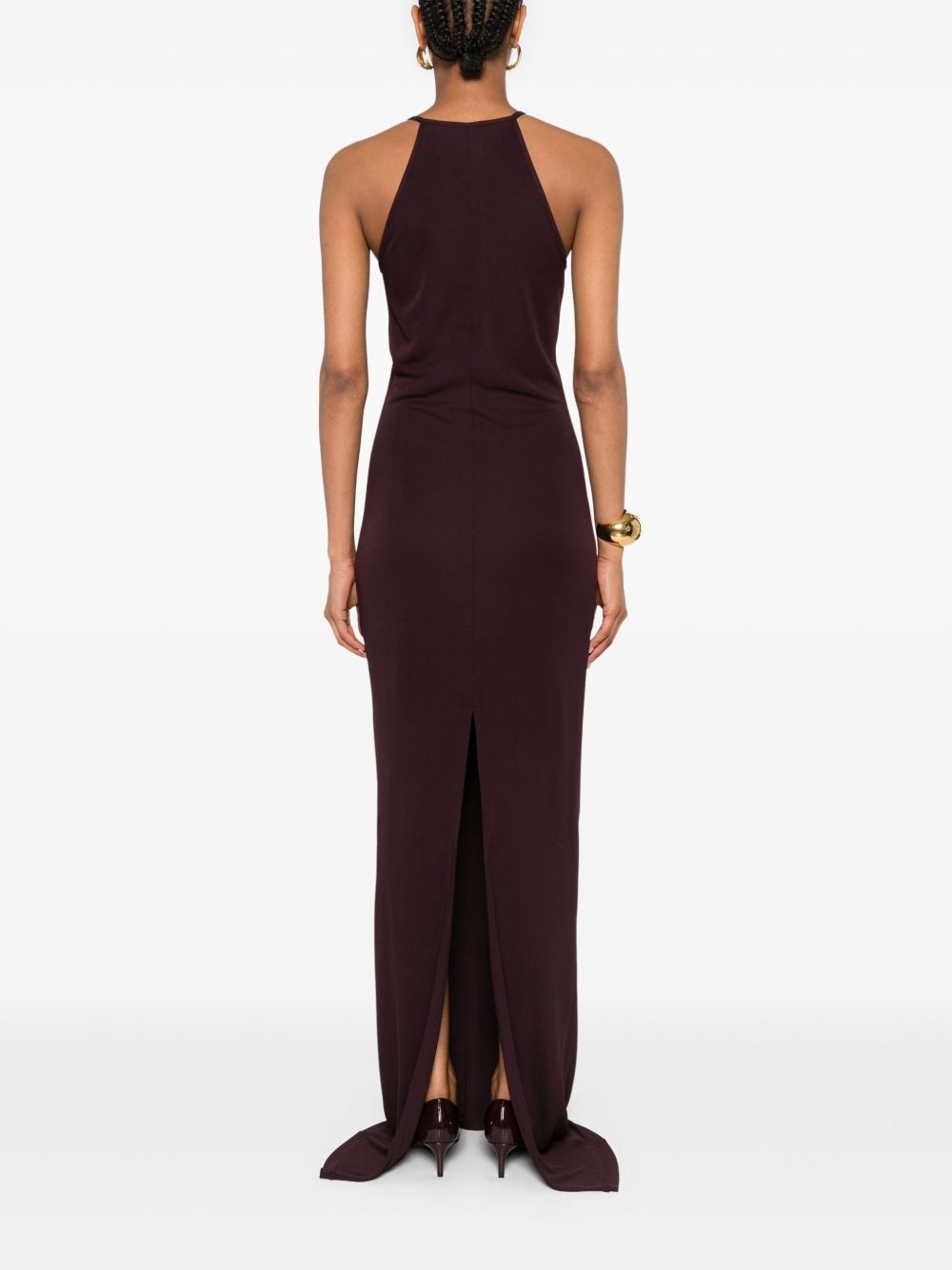 halterneck maxi gown - 4