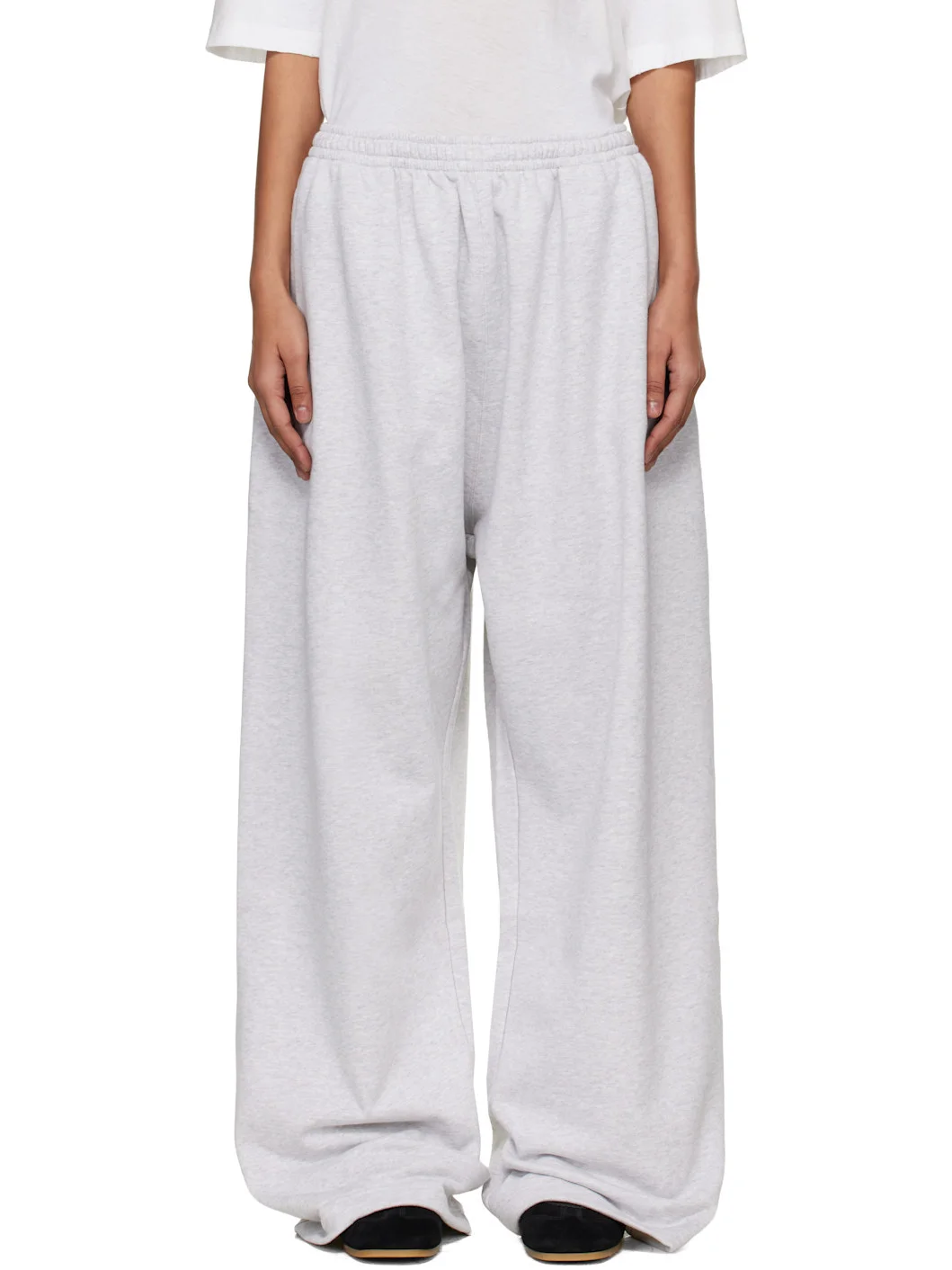 Gray Fleece Logo Sweatpants - 1