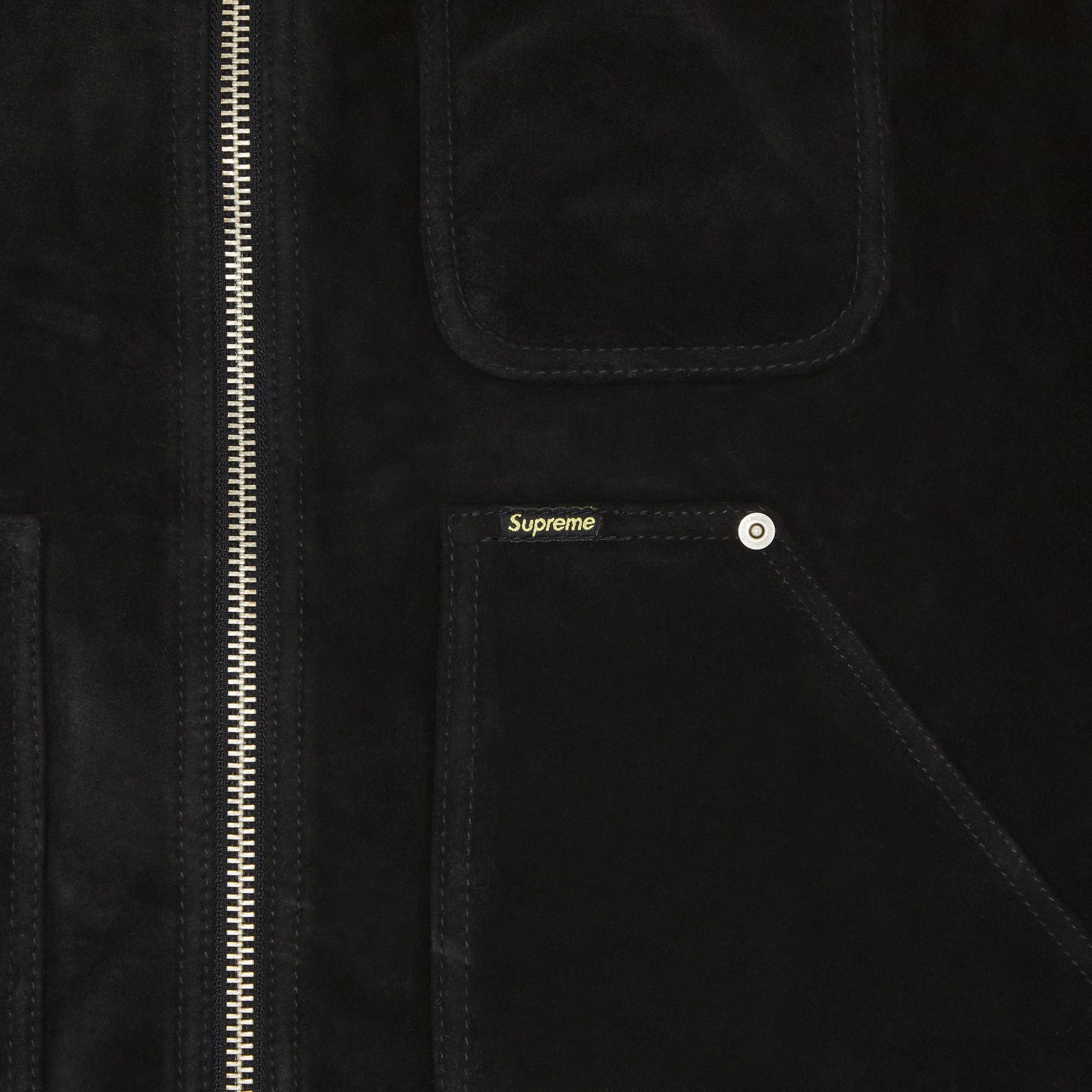 Supreme Suede Work Jacket 'Black' - 3