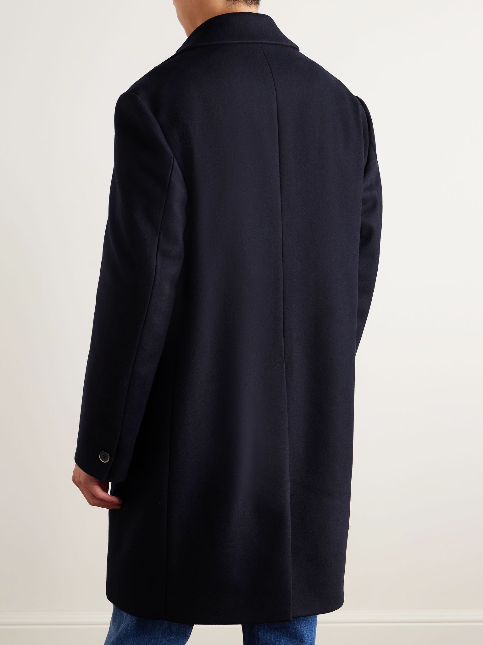 Baron Wool-Blend Coat Navy - 3