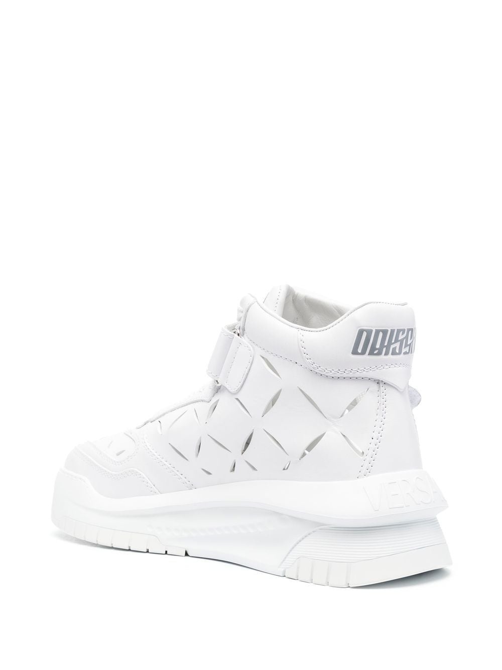 high-top leather trainers - 3