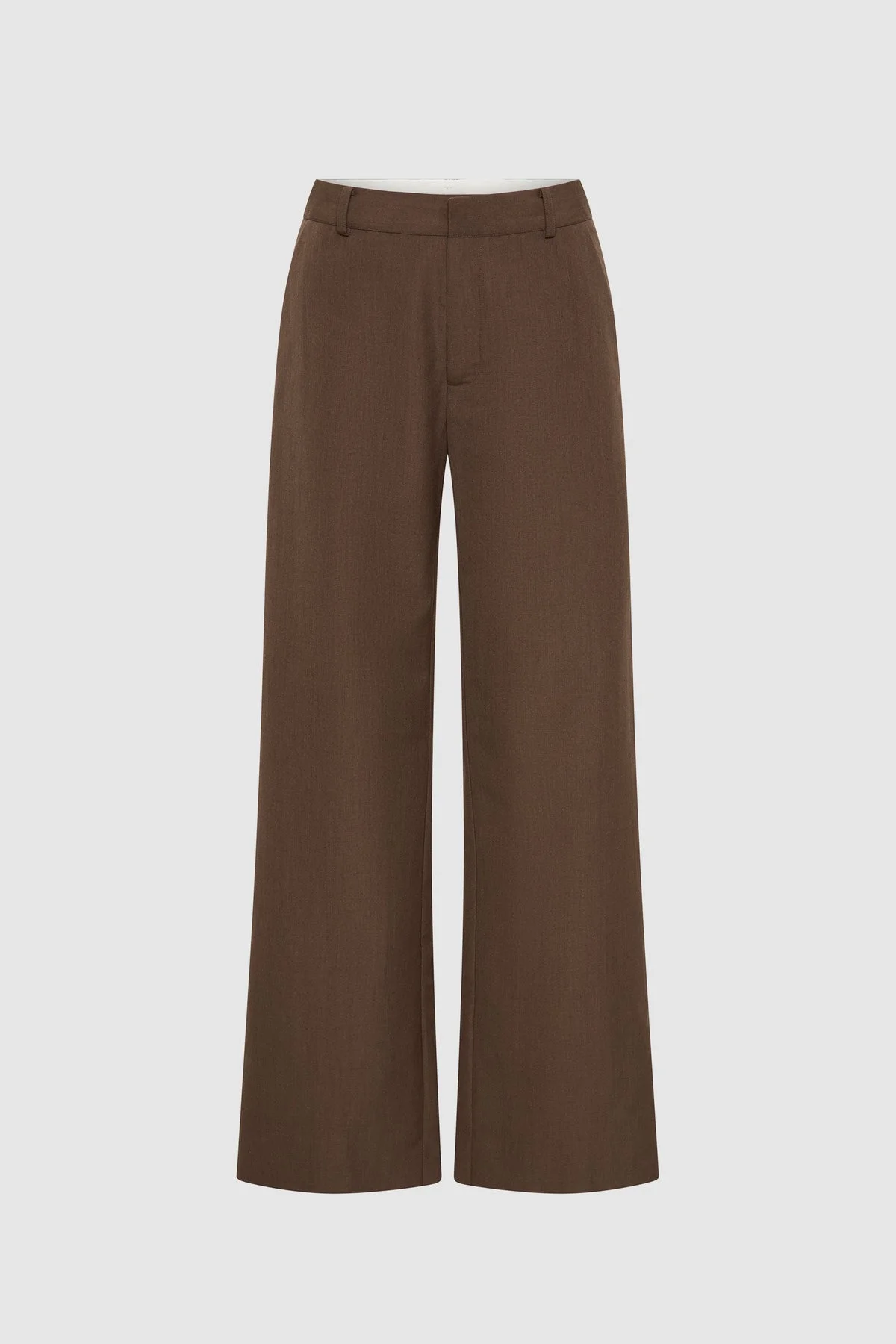 Silk Canvas Carter Trousers - Mud - 1