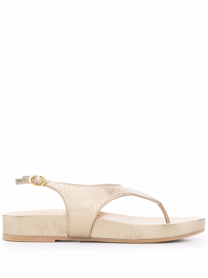 metallic-effect open-toe sandals 1