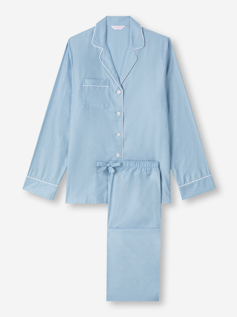 Women's Pajamas Kate 11 Cotton Jacquard Blue 1