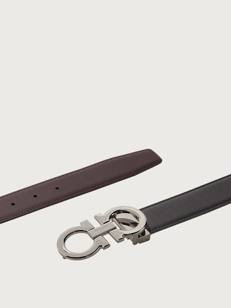 FERRAGAMO Reversible and adjustable Gancini belt outlook