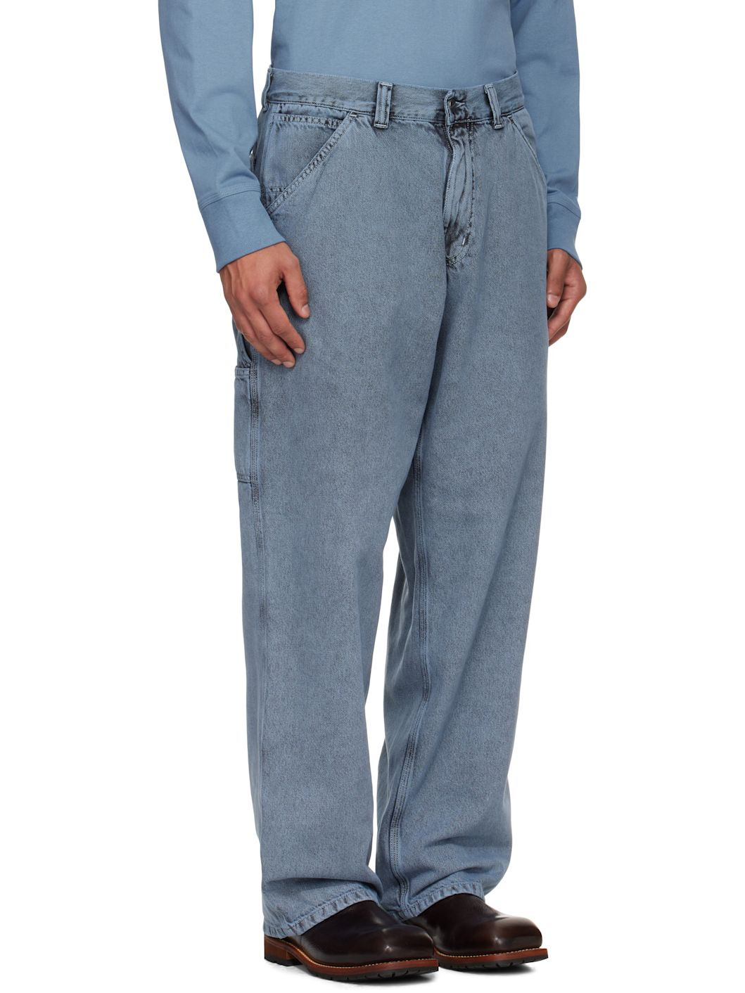Blue OG Single Knee Jeans - 2