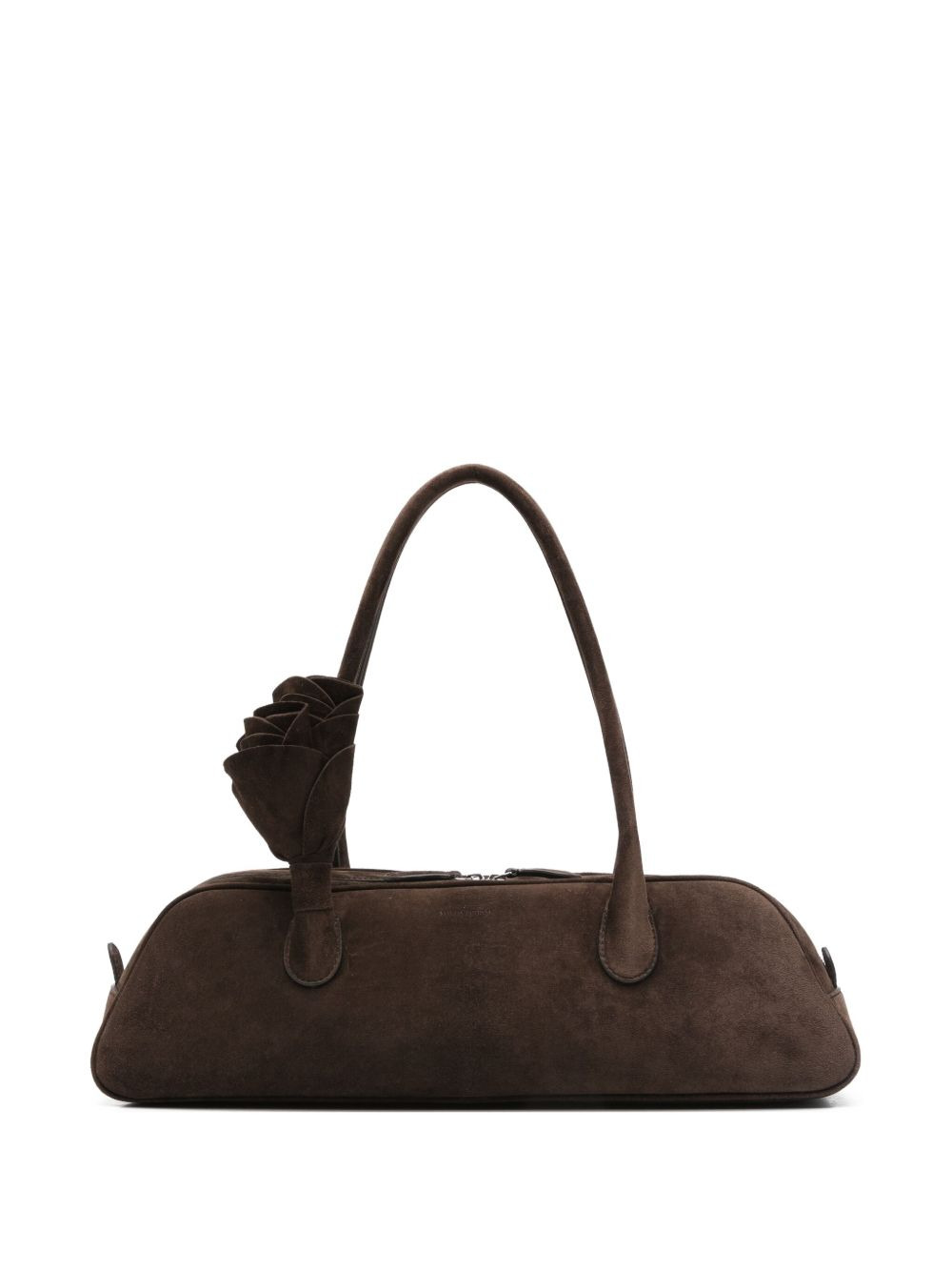 Briggitte rose-embellished suede tote bag - 1