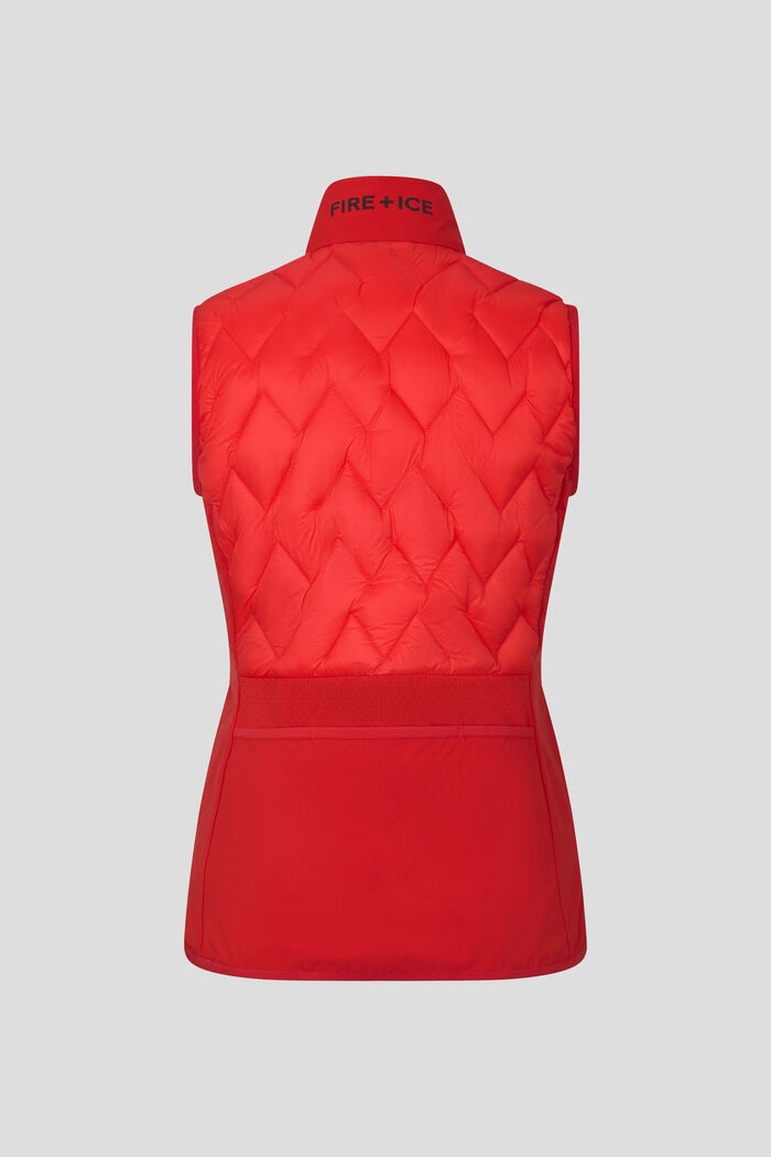 Flavia Quilted waistcoat in Red - 3