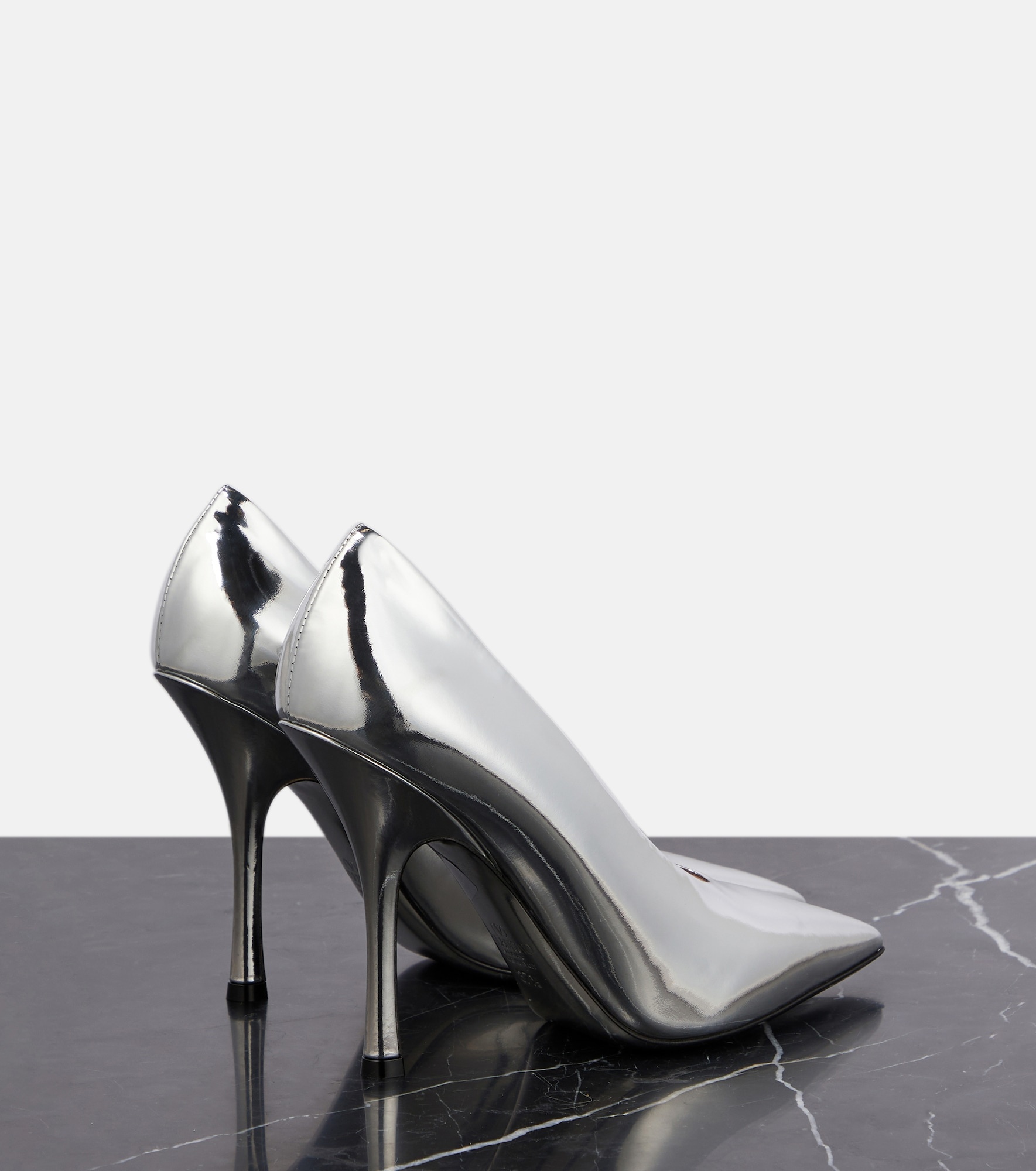 Nite-Out mirrored leather pumps - 3