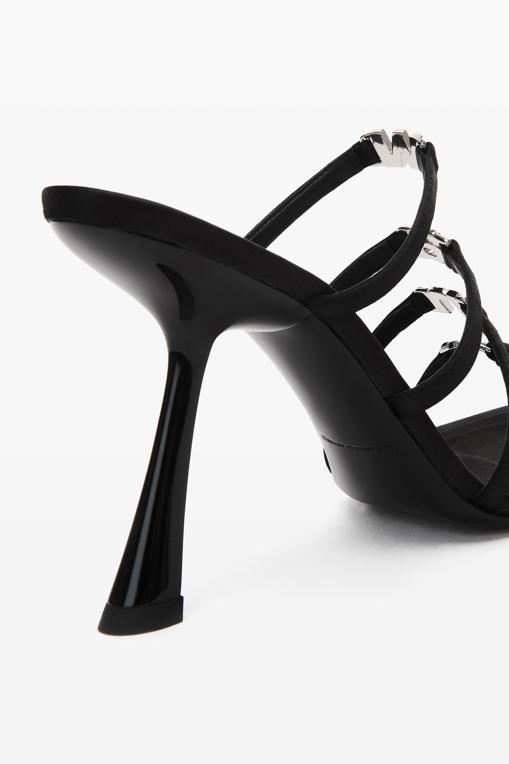 NALA 105 LOGO SANDAL IN SATIN - 4