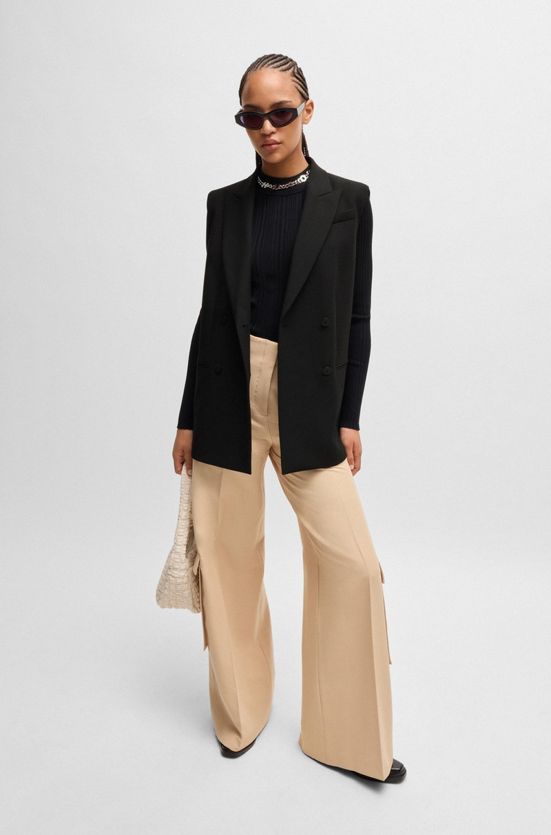 HUGO REGULAR-FIT SLEEVELESS JACKET WITH DOUBLE-BREASTED FRONT outlook