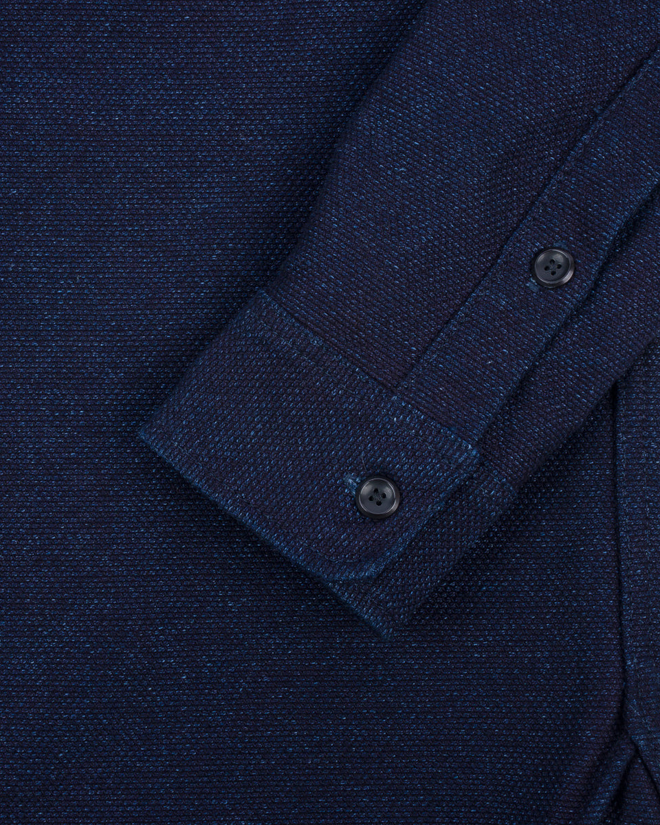 IHSH-397-IND 21oz Sashiko Work Shirt - Indigo - 10