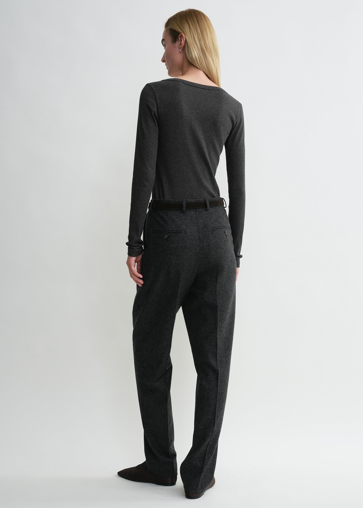 Classic rib top charcoal melange - 3