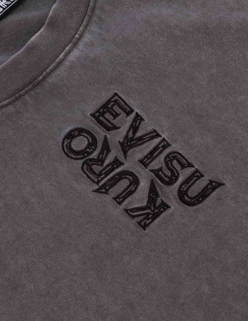 Washed Logo Embroidery and Print Loose Fit T-shirt 8