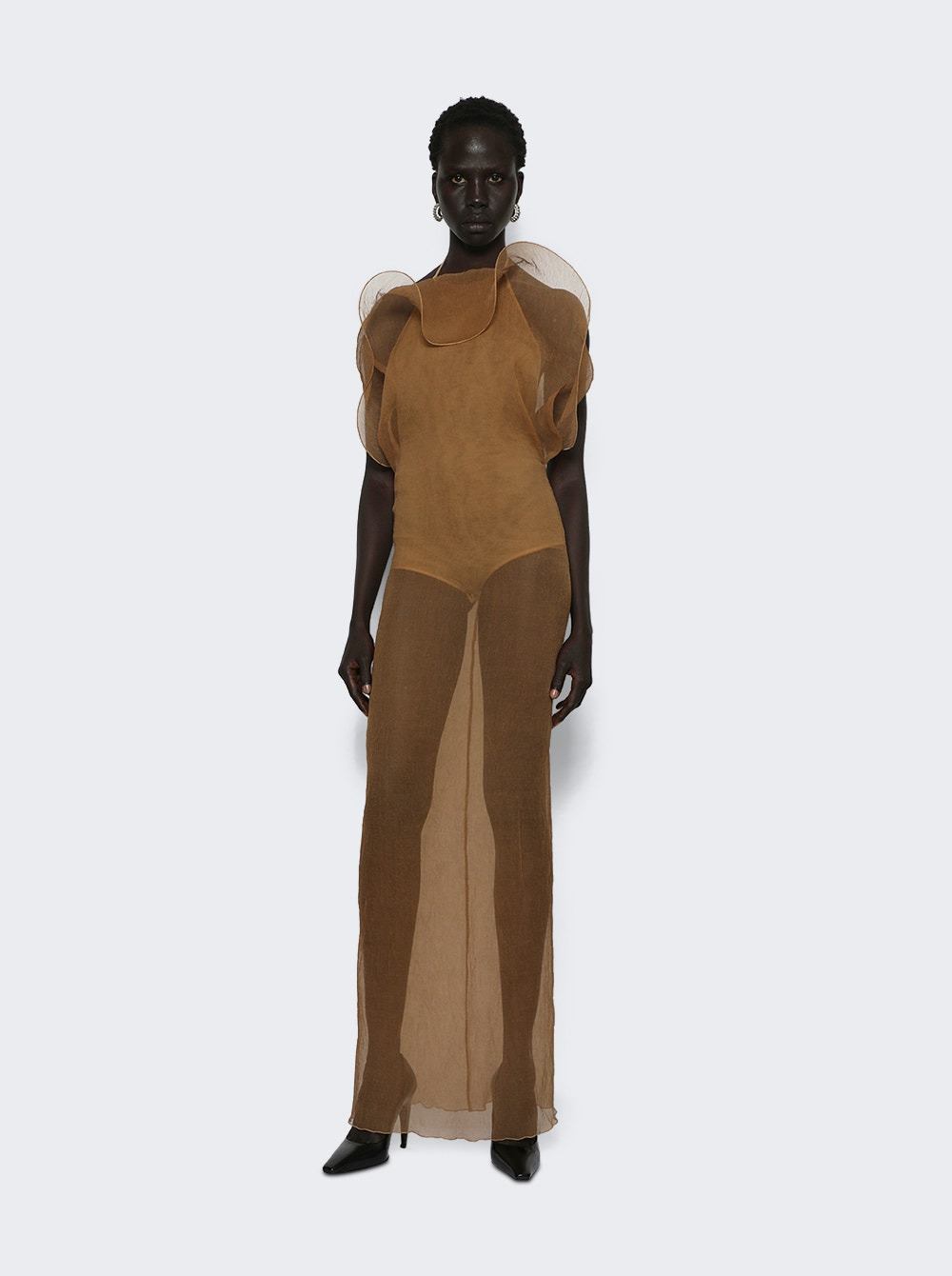 Organza Gown Beige - 5