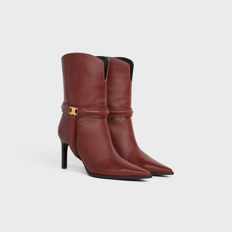 CELINE VERNEUIL TRIOMPHE HARNESS LOW BOOT in Calfskin 2