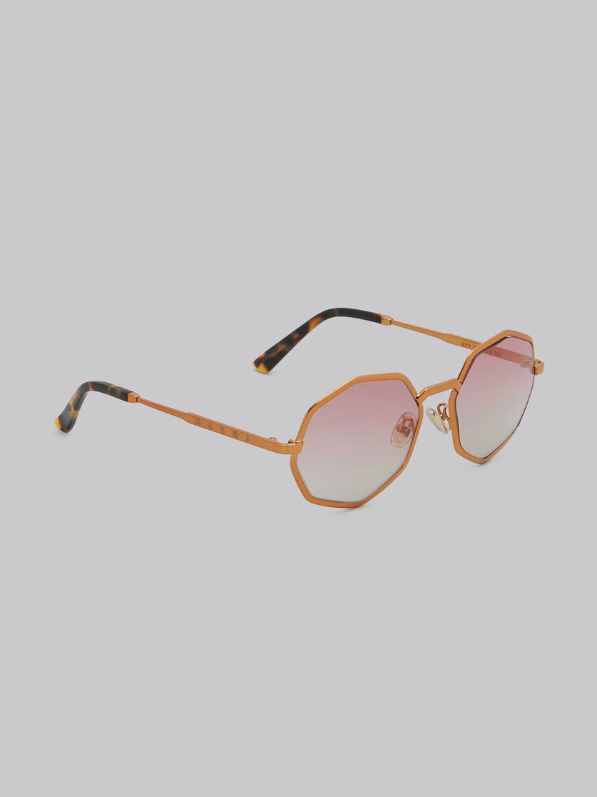 PULPIT ROCK ROSE GOLD METAL OCTAGONAL SUNGLASSES - 3