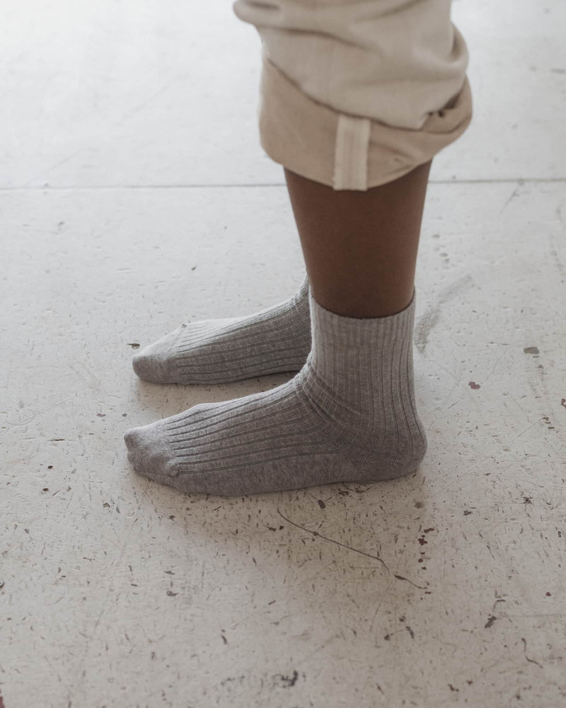 Rib Overankle Socks - Organic Cotton Rib 4