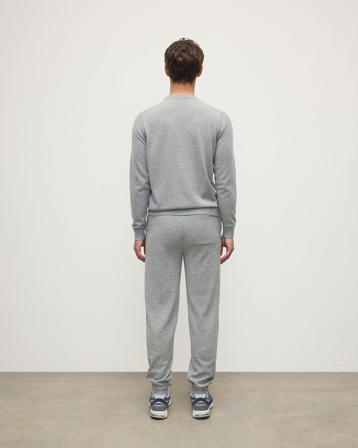 Tapered Cashmere Grey Joggers - 4