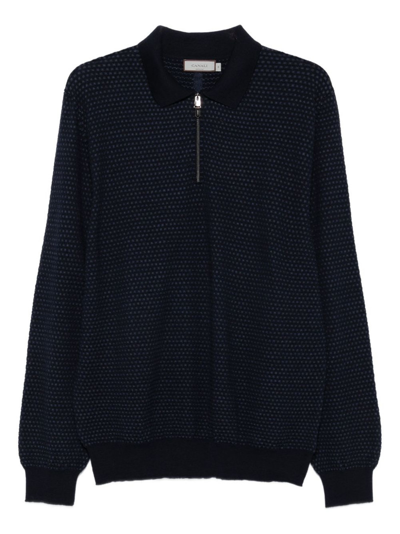 zip-neck polo shirt 1