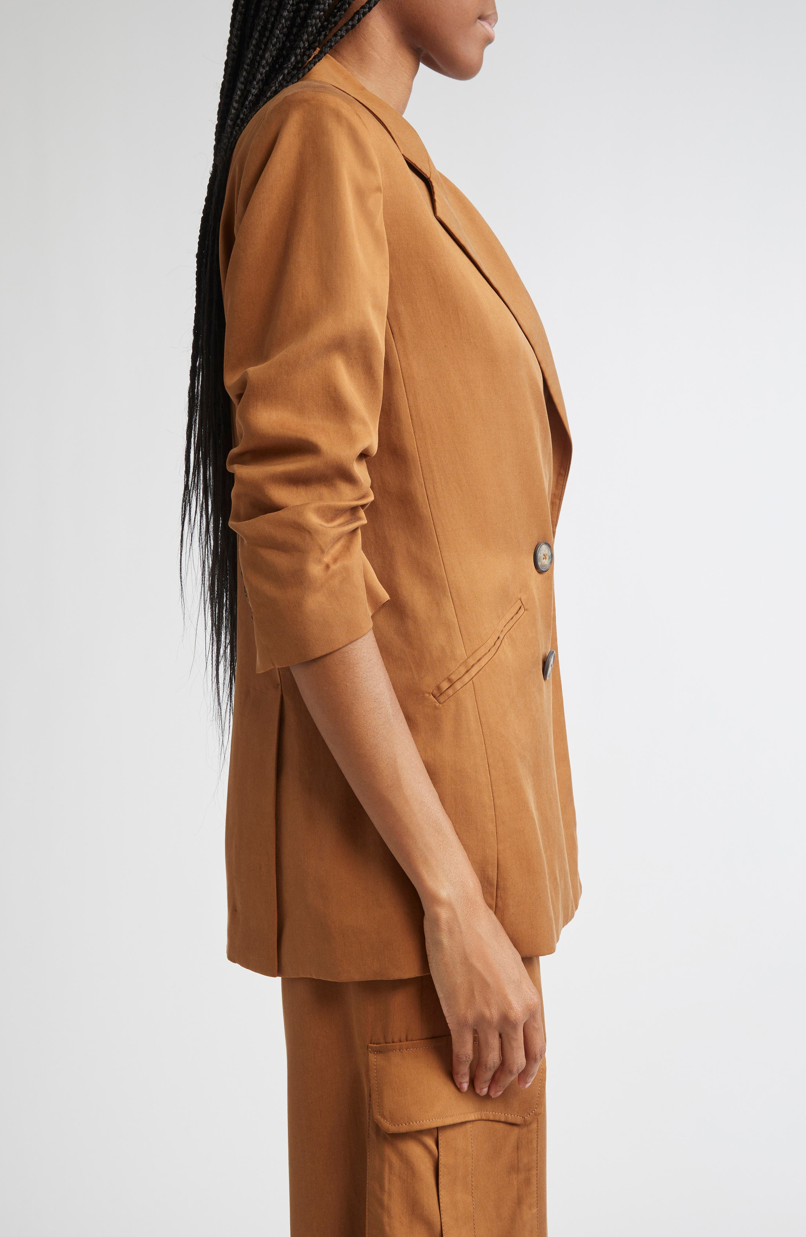 Veronica Beard Rupert Double Breasted Jacket in Whisky at Nordstrom - 4