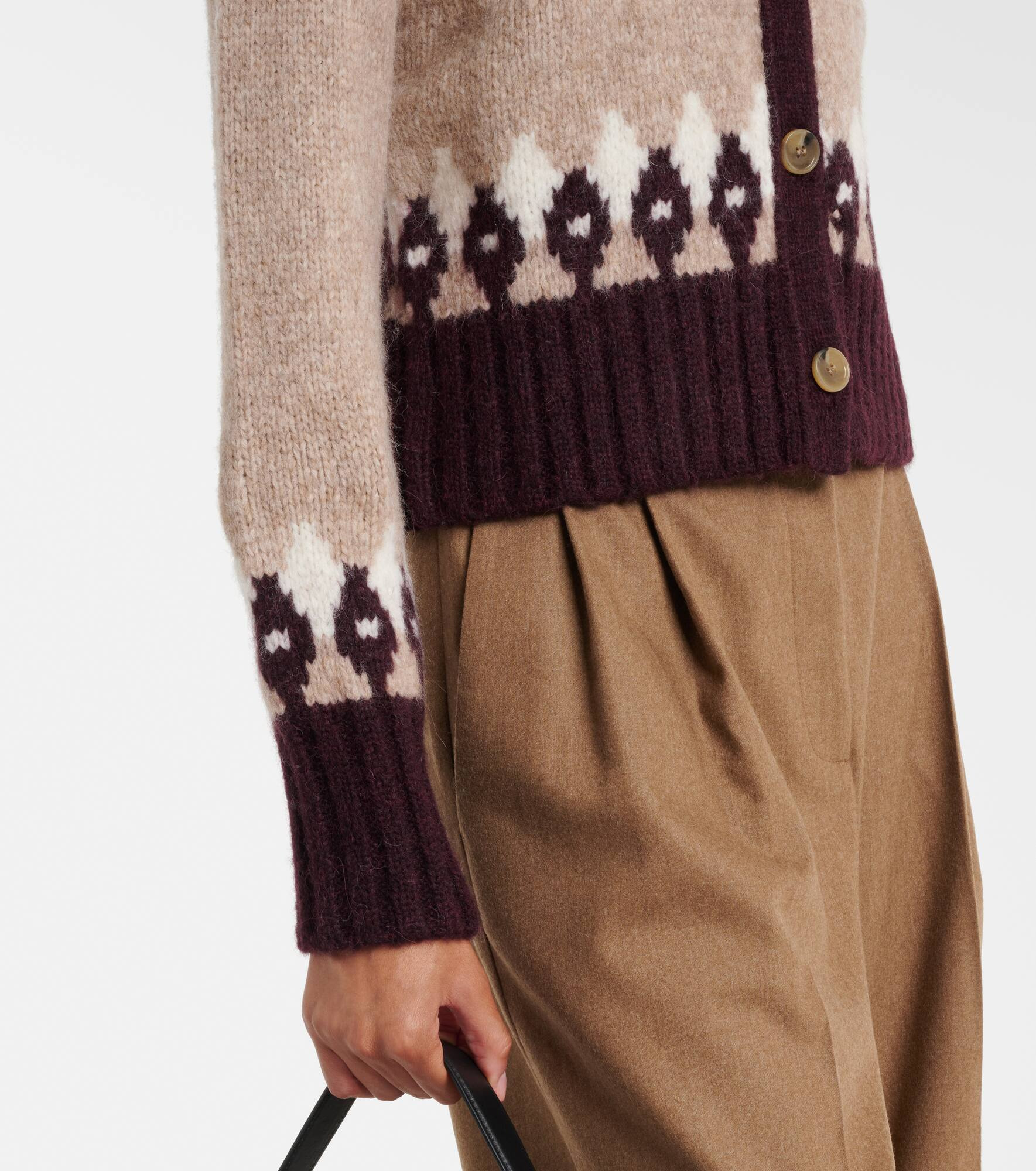 Christina Fair Isle alpaca-blend cardigan - 5
