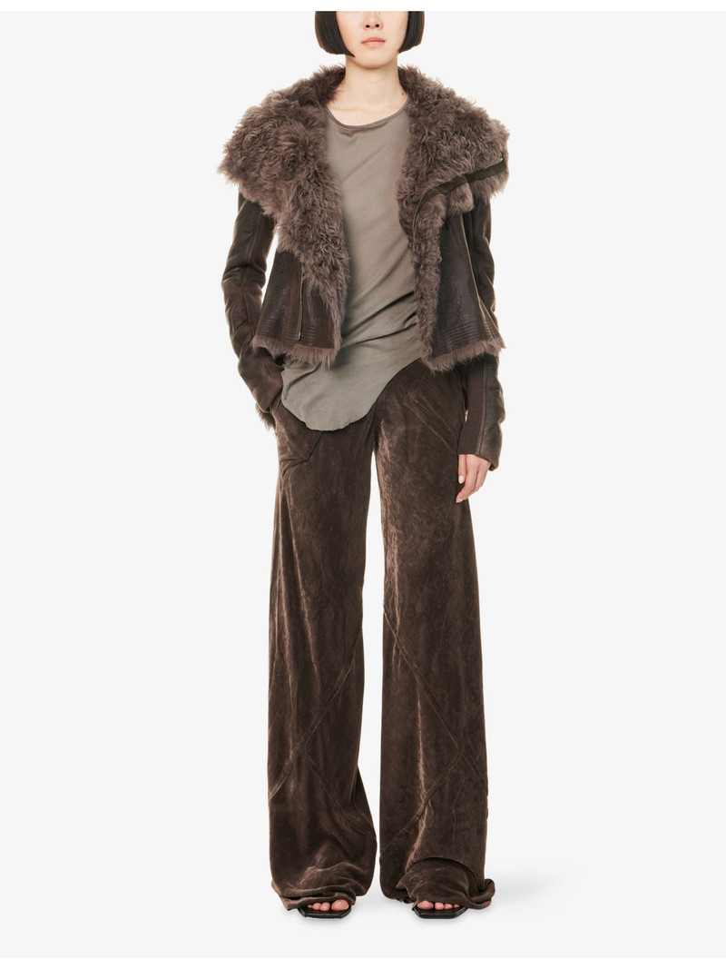 Rick Owens Naska Asymmetric Leather Jacket outlook