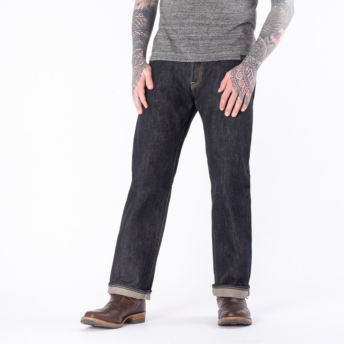 IH-634S 21oz Selvedge Denim Straight Cut Jeans - Indigo - 2