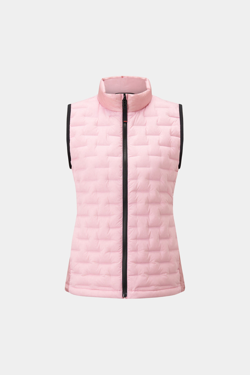 Fenja lightweight down vest in Pink 1