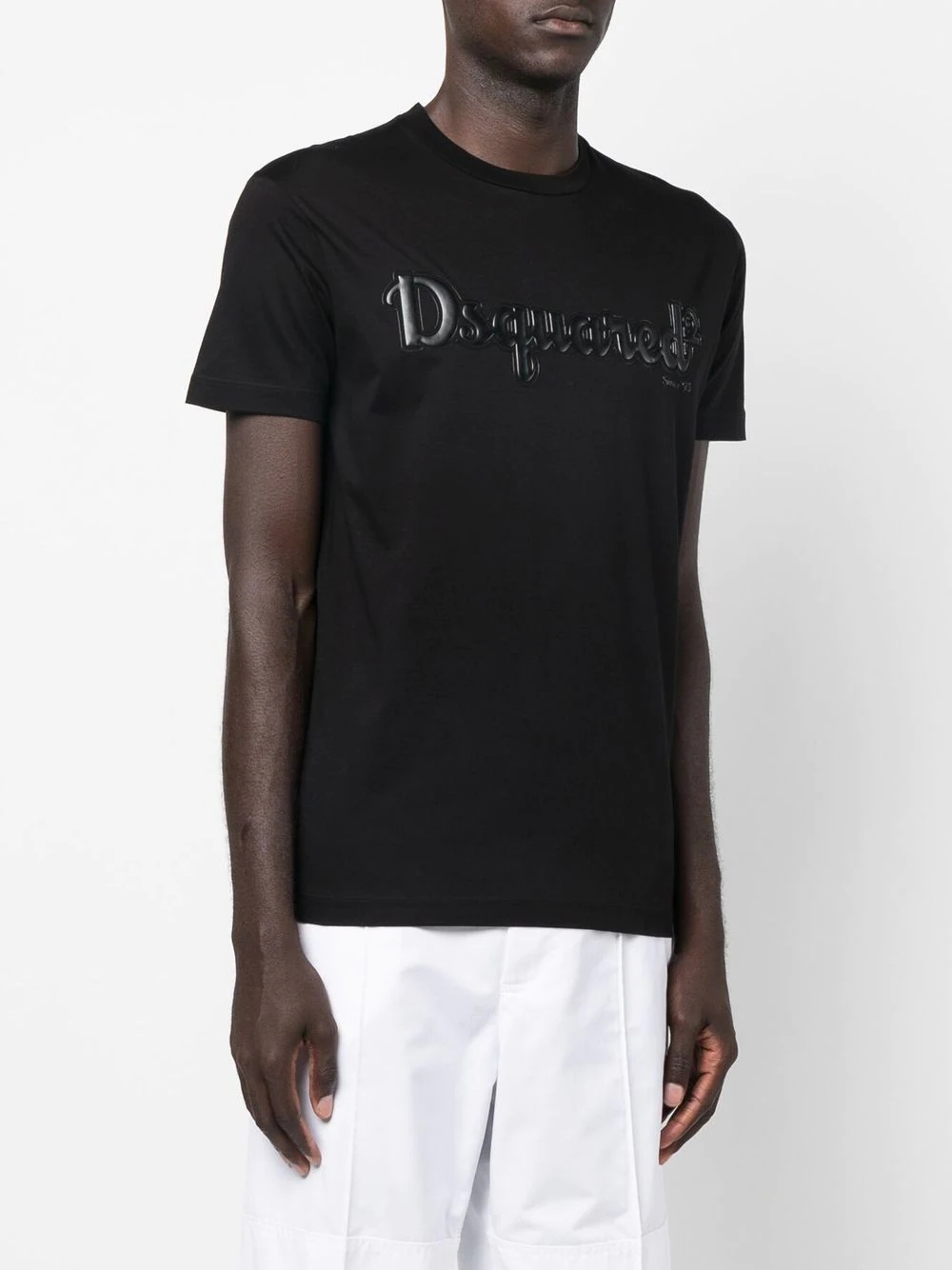 debossed-logo cotton T-shirt - 3