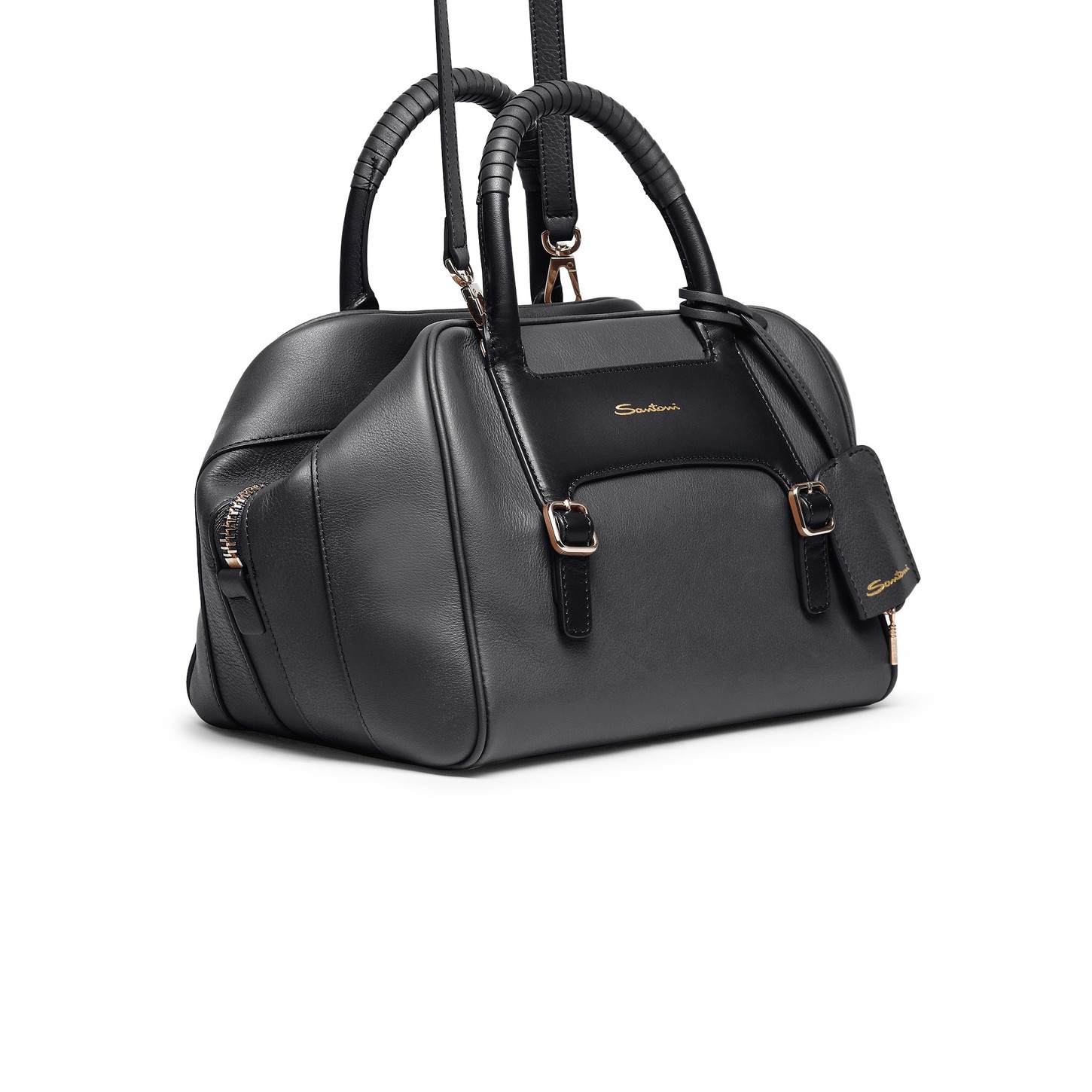 Black leather handbag 3