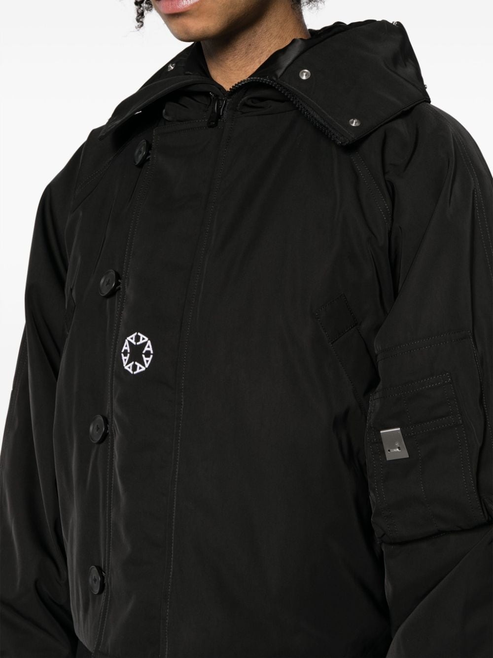 graphic-print padded hooded jacket - 6
