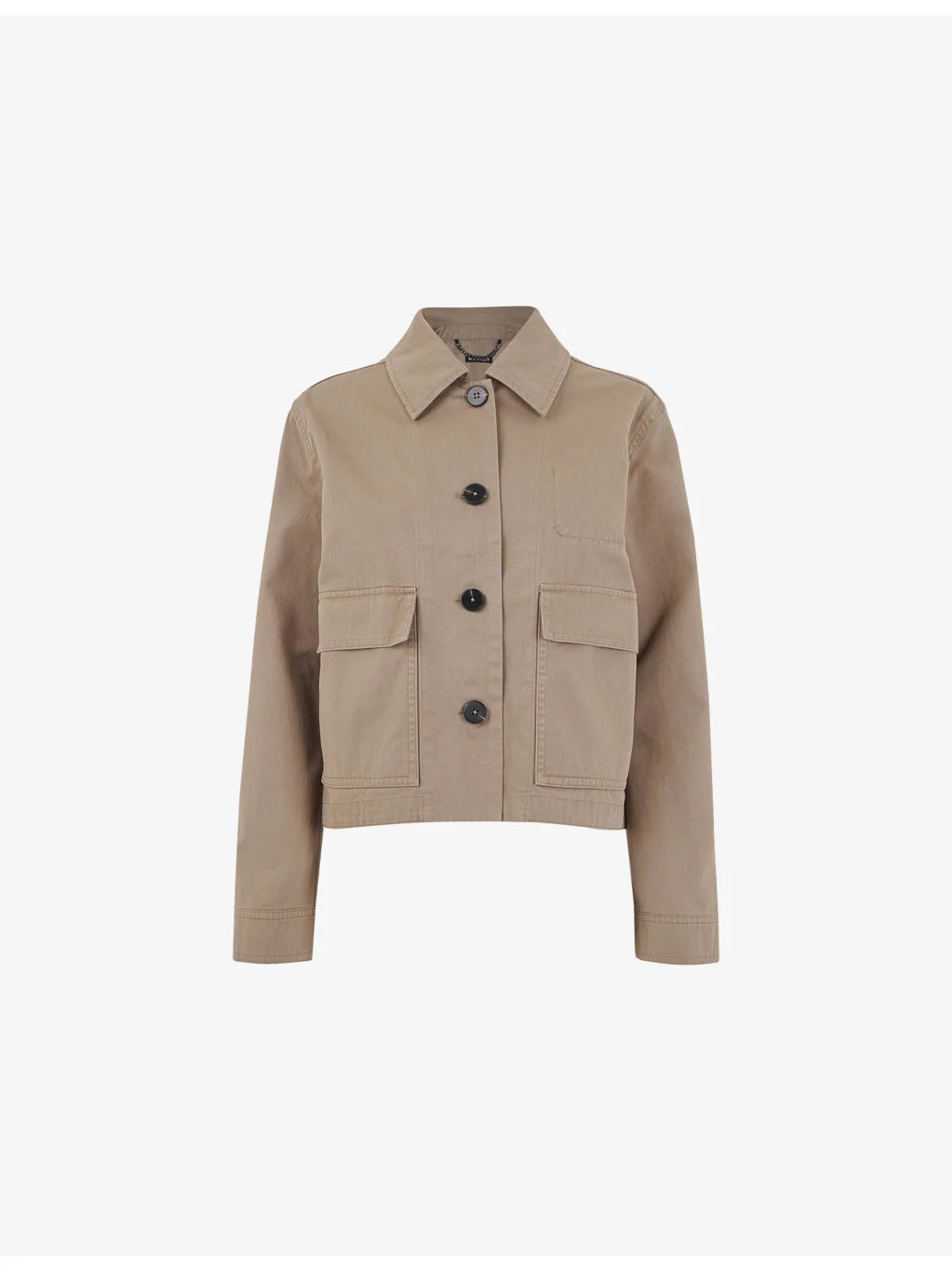 Marie boxy-fit button-up cotton jacket - 1