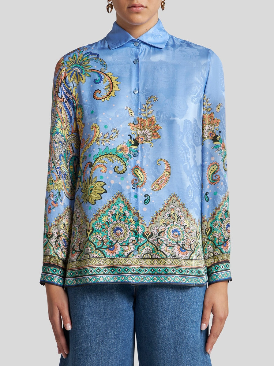ROSE JACQUARD AND FLORAL PAISLEY SHIRT - 2