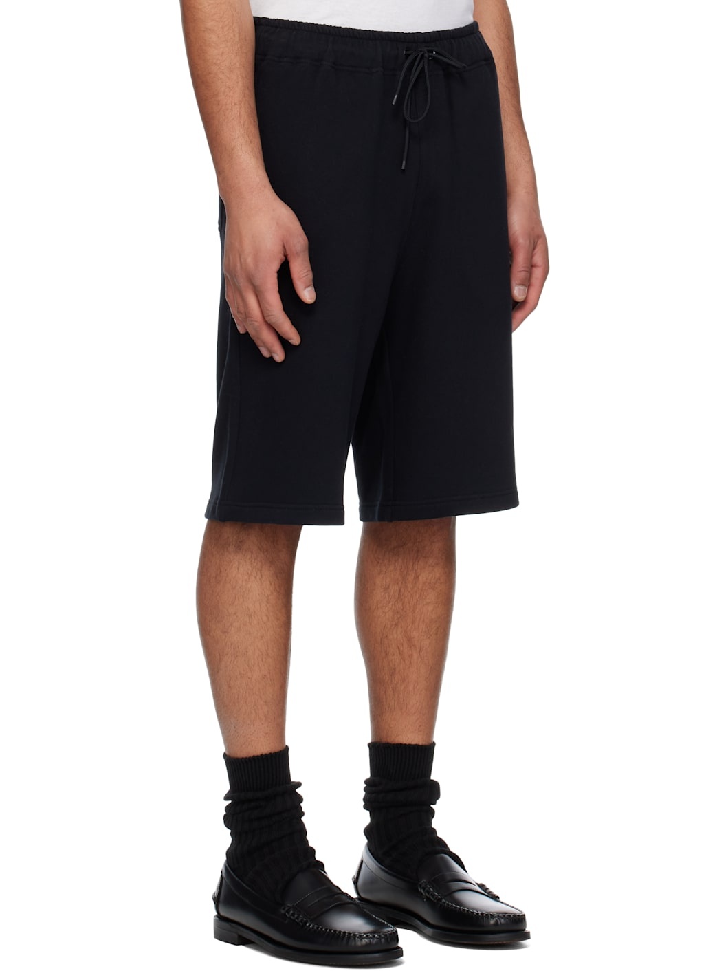 Moncler x FRGMT Hiroshi Fujiwara Black Embroidered Logo Cotton Shorts - 2