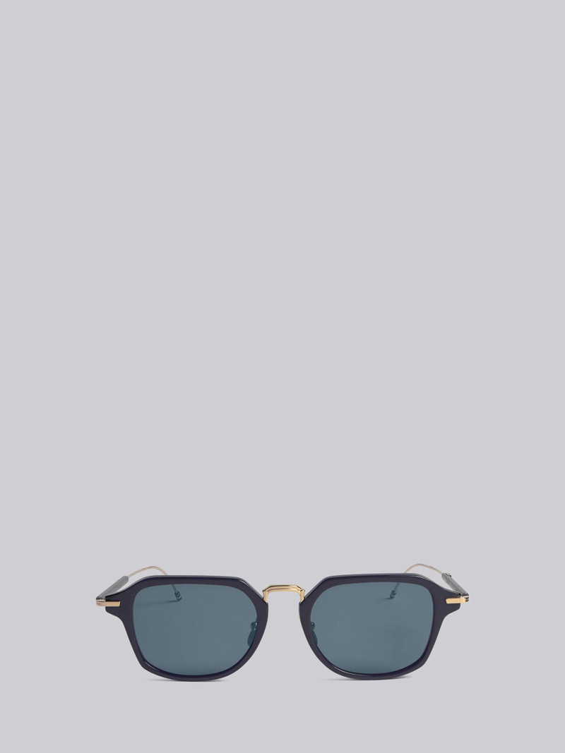 TB423 - Navy And White Gold Clubmaster Sunglasses 1