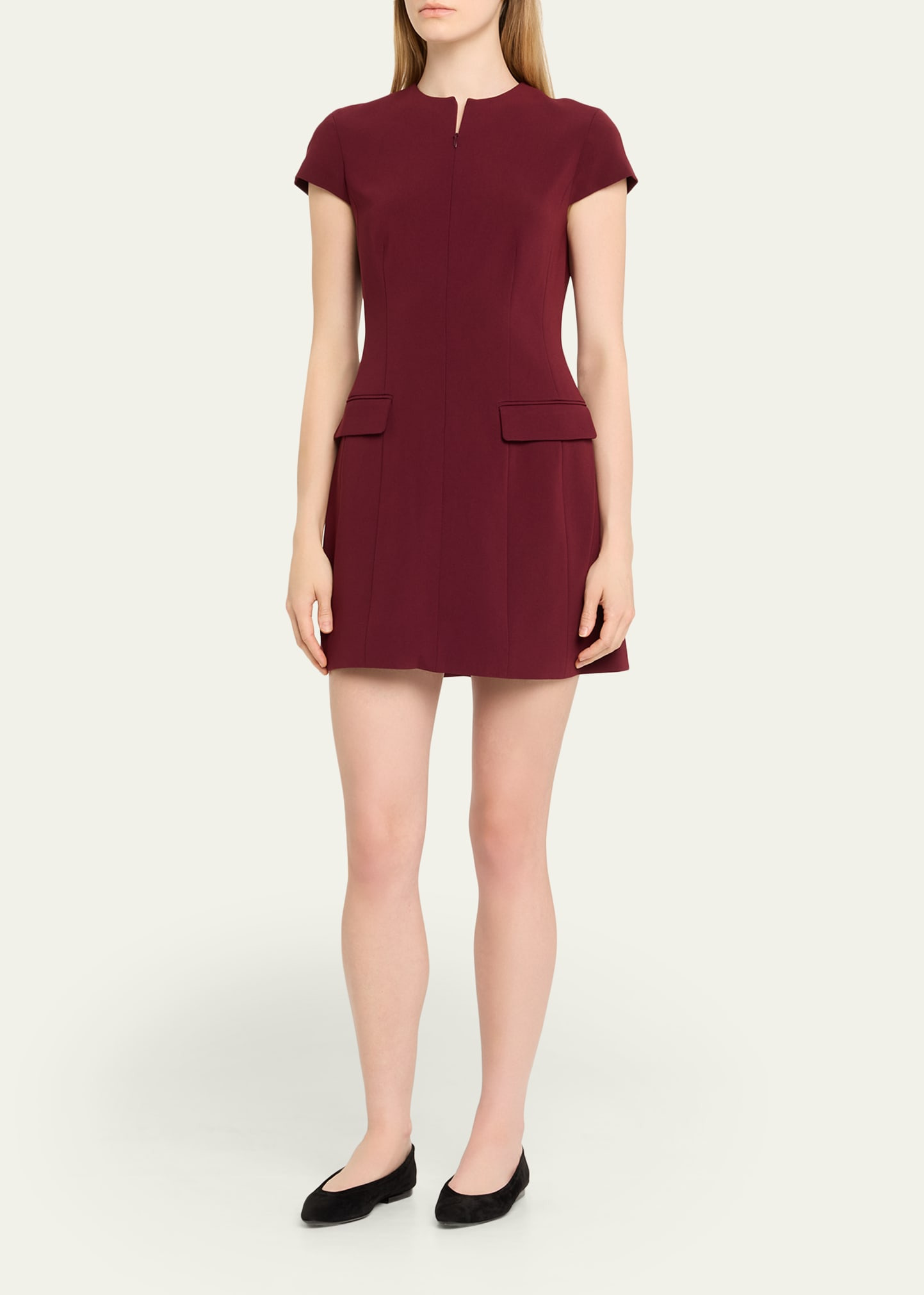 Tailored Zip-Front Mini Dress - 4