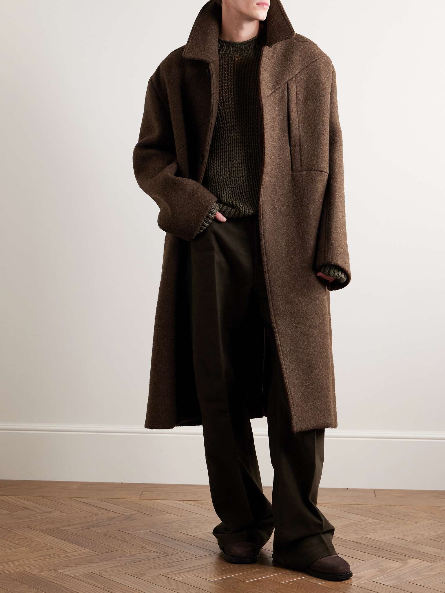 + Bonotto Oversized Melton Wool Coat - 2